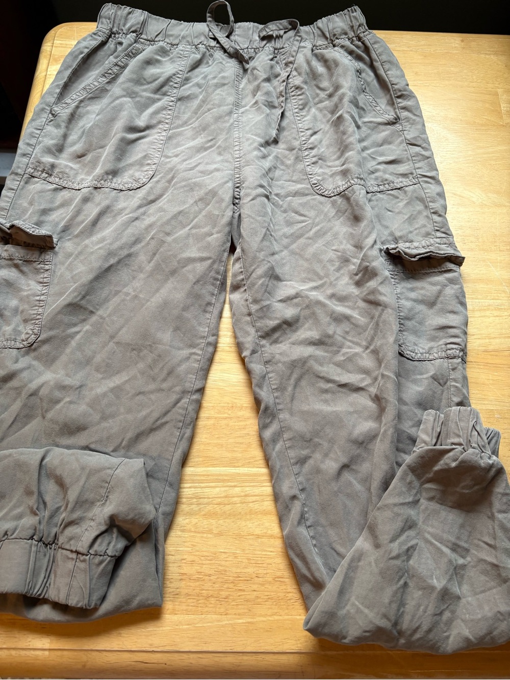 Women’s Casual Drawstring Cargo Pants - tan